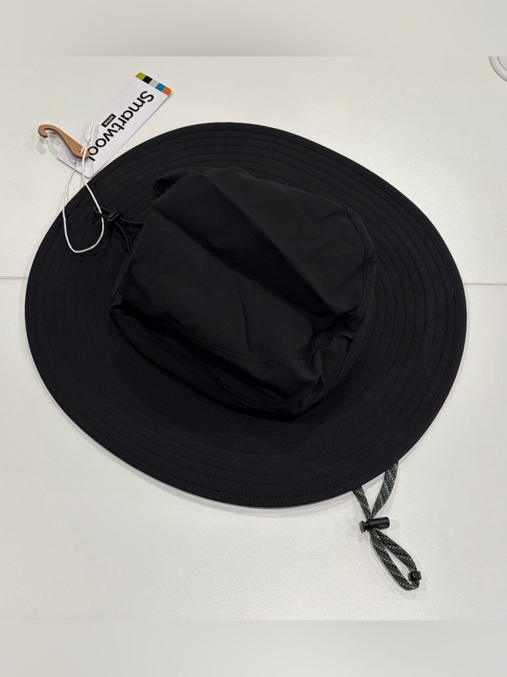 SmartWool Adult Sun Hat UPF 40+ Black L/XL NWT Wool-Blend Vented Crown Fast Dry